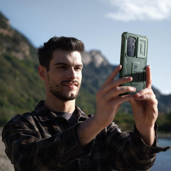 Páncélozott tok a Samsung Galaxy S24 Ultra, Dexnor Full Body (Two Frames), zöld