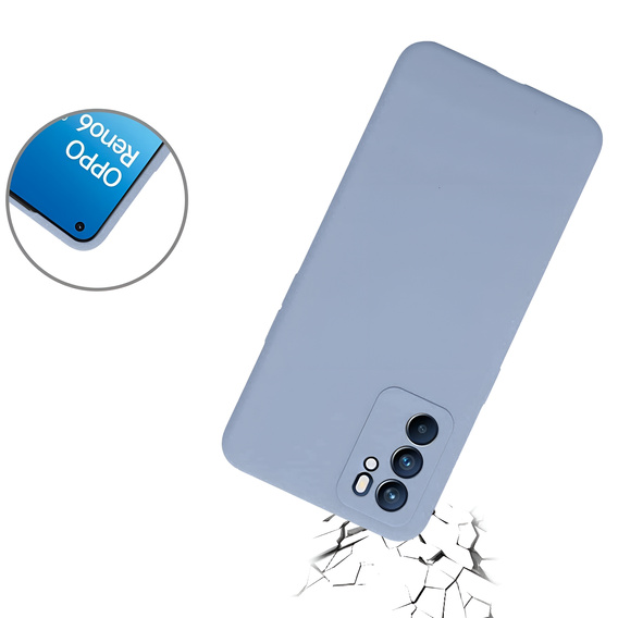 Telefontok a Oppo Reno 6 5G, Silicone Lite, levendula