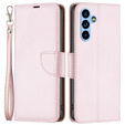 Pattintható tok a Samsung Galaxy A54 5G, Wallet Litchi Magnet, rózsaszín rose gold