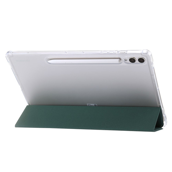 Tok Samsung Galaxy Tab S9 Ultra, Smartcase Hybrid, tolltartó résszel, sötétzöld