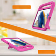 Gyermek tok Samsung Galaxy Tab A9+, Gyermek tok fogantyúval, rózsaszín