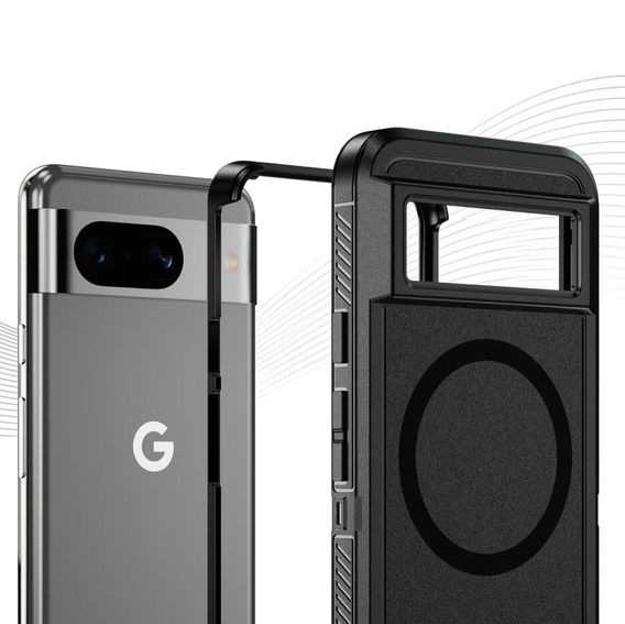 Tok kerettel Google Pixel 8 készülékhez, MagSafe-hoz, fekete