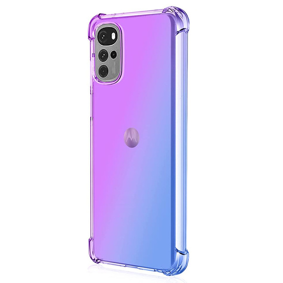 Tok Motorola Moto G22, Gradient Dropproof, Lila / kék