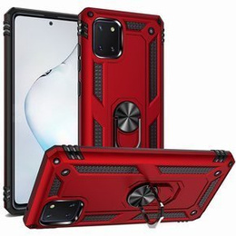Páncélozott telefontok a Samsung Galaxy Note 10 Lite, Nox Case Ring, piros