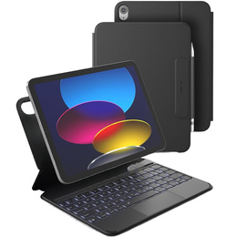 Billentyűzet tok iPad 11" 2025 A16 (11 gen.) / iPad 10.9" 2022 (10 gen.), Dexnor Magnetic Keyboard Touchpad, fekete