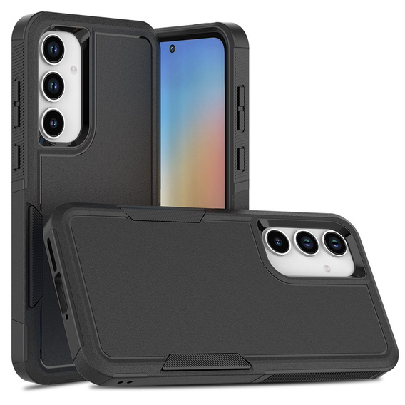 Páncélozott tok Samsung Galaxy A56 5G, Dual Shockproof, fekete