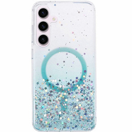 Tok Samsung Galaxy S24, Glittery, MagSafe-hoz, zöld