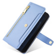 Pattintható tok a Samsung Galaxy A54 5G, Wallet Zipper Pocket, kék