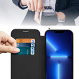 Pattintható tok a iPhone 13 Pro Max, RFID Wallet MagSafe CamShield, fekete