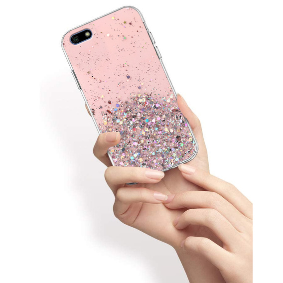 Telefontok a Huawei Y5 2018, Glittery, rózsaszín