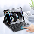 Tok + billentyűzet Apple iPad Pro 11" 5 gen. 2024, Dux Ducis TouchPad Leather Pen Slot, fekete