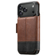 2 az 1-ben flip tok iPhone 17 Pro-hoz, SUTENI, MagSafe, barna színű