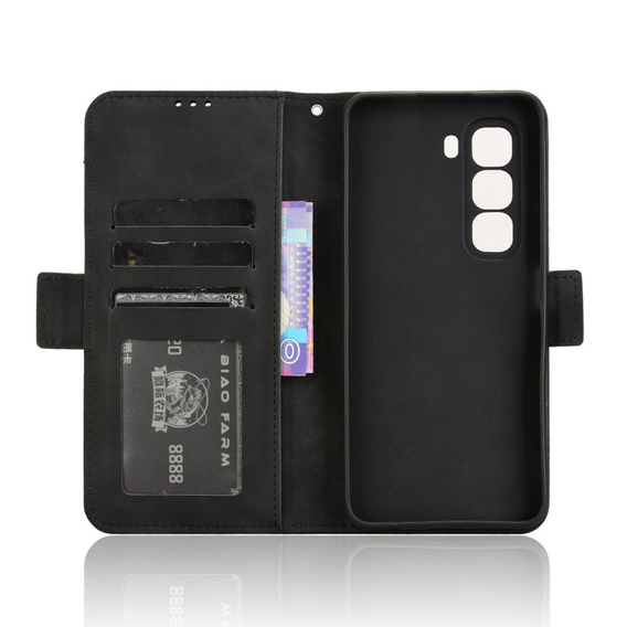 Pattintható tok a Infinix Hot 50 Pro+ 4G, Card Slot, fekete