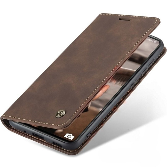 CASEME tok Samsung Galaxy S20 FE, Leather Wallet Case, barna