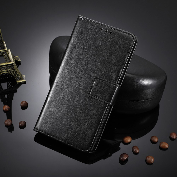 Pattintható tok a Honor 400 Lite, Crazy Horse Wallet, fekete