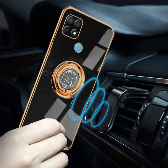 Telefontok a Oppo A15 / A15s, Electro Ring, fekete