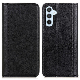 Telefontok a Samsung Galaxy A55 5G, Wallet Litchi Leather, fekete