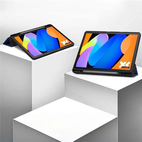 Tok Lenovo Idea Tab 11" 2025 TB336FU TB336ZU, állvány, Smartcase tolltartóval, tengerészkék színű