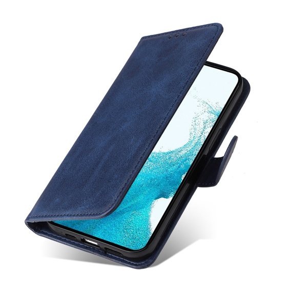 Pattintható tok a Samsung Galaxy A34 5G, Leather Wallet, sötétkék