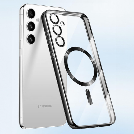 Tok Samsung Galaxy A05s-hoz, Electro MagSafe, fekete + üveg a képernyőhöz
