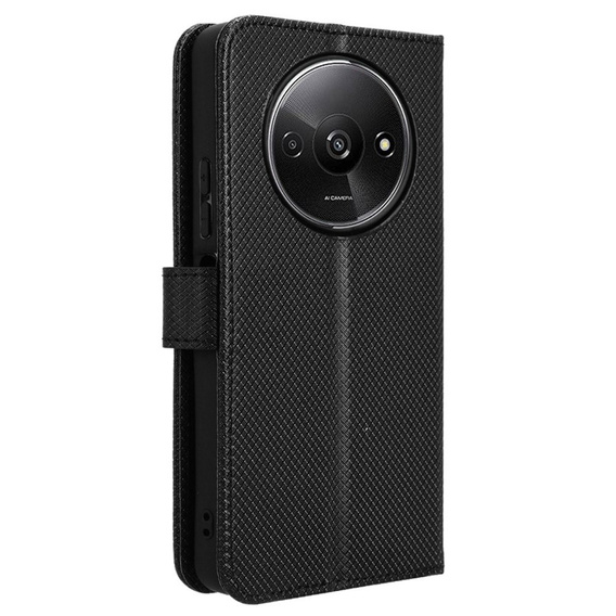 Pattintható tok a Xiaomi Redmi A3, Wallet Smart Magnet, fekete