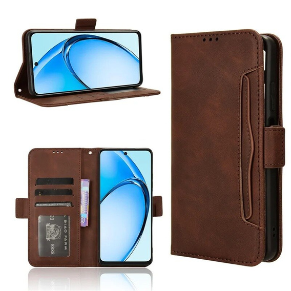 Pattintható tok a Oppo A60, Card Slot, barna