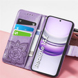 Pattintható tok a Realme 14X / Realme C75, Butterfly, lila