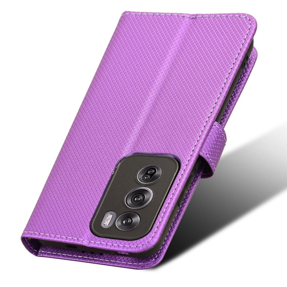 Pattintható tok a Oppo Reno 12, Wallet Smart Magnet, lila