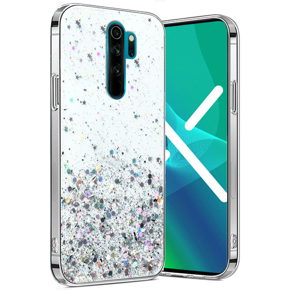 Telefontok a Xiaomi Redmi Note 8 Pro, Glittery, átlátszó