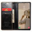 CASEME flip tok Samsung Galaxy A53 5G, Waxy Textured, fekete / barna