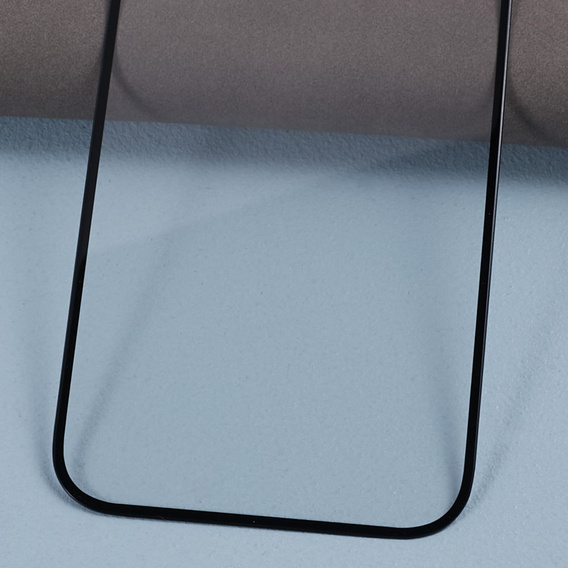 3D edzett üveg iPhone 15 készülékhez, hangszórófedéllel, fekete
