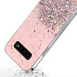 Telefontok a Samsung Galaxy S10 Plus, Glittery, rózsaszín