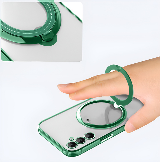 Mágneses tok Samsung Galaxy S24 FE készülékhez, MagSafe, zöld