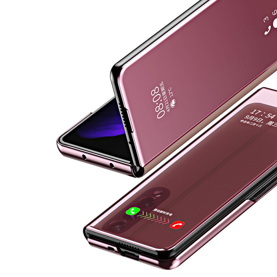Telefontok a Samsung Galaxy Z Fold3 5G, Clear View, rózsaszín rose gold