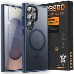 Tok Samsung Galaxy S25 Ultra-hoz, MagSafe, ERBORD Matt Case + képernyőüveg