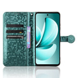 Flap tok Realme C71, Wallet Rhombus, zöld