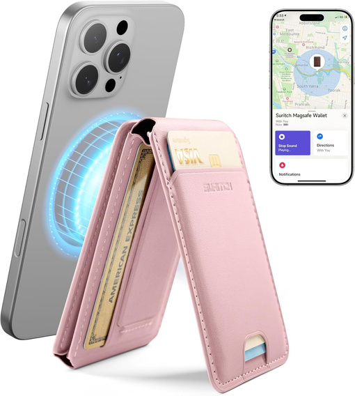 Mágneses pénztárca helymeghatározással, NFC-vel és bölcsővel iPhone 16 Pro készülékhez