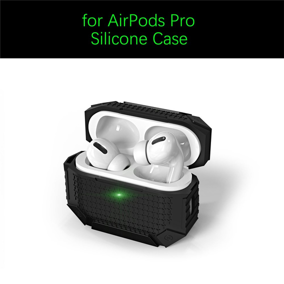 Páncélozott fejhallgató tok karabinerrel az Apple AirPods Pro 3 számára