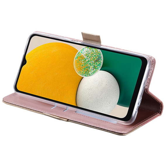 Flap tok Samsung Galaxy A54 5G, Wallet Pocket Zipper Lace, rózsaszín