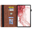 Tok Samsung Galaxy Tab S10 FE+ Plus, Classic, tolltartóval, barna