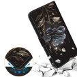 Pattintható tok a Infinix Hot 40i, Wallet, Rose fekete