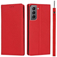 Bőr tok a Samsung Galaxy S22, ERBORD Grain Leather, piros