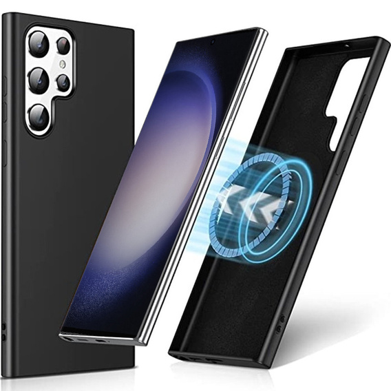 Telefontok a Samsung Galaxy S23 Ultra, Silicone MagSafe, fekete