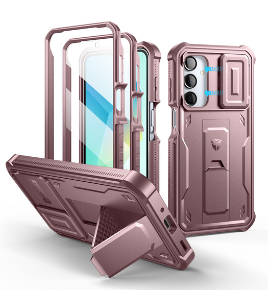 Páncélozott tok a Samsung Galaxy A16, Dexnor Full Body (Two Frames), rózsaszín