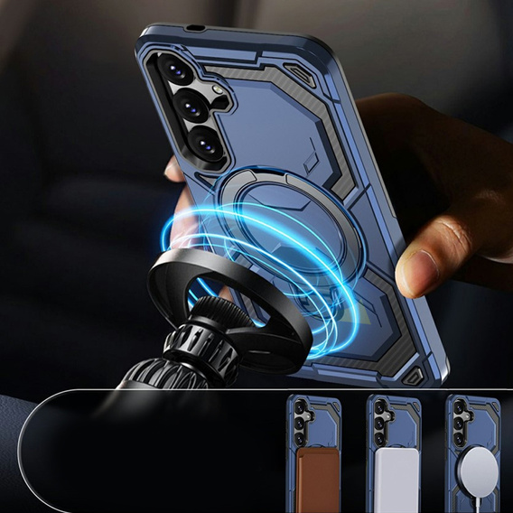 Mágneses tok állvánnyal Samsung Galaxy A57 5G készülékhez, kék