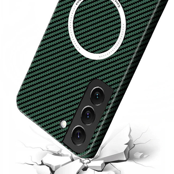 Telefontok a Samsung Galaxy S22 Plus, Magsafe Slim Carbon, zöld