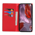 Pattintható tok a Google Pixel 9A, Litchi Skin Grain, fekete