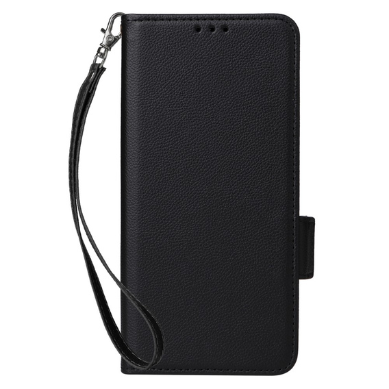 Telefontok a HTC U24 Pro 5G, Wallet Litchi Leather, fekete
