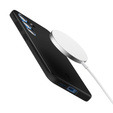 Spigen tok Samsung Galaxy S25 készülékhez, Thin Fit Mag, fekete + 9H edzett üveg