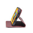 CASEME tok Samsung Galaxy M21, Leather Wallet Case, bordó